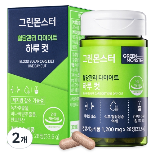 그린몬스터 혈당관리 다이어트 하루컷 28정 (2개)