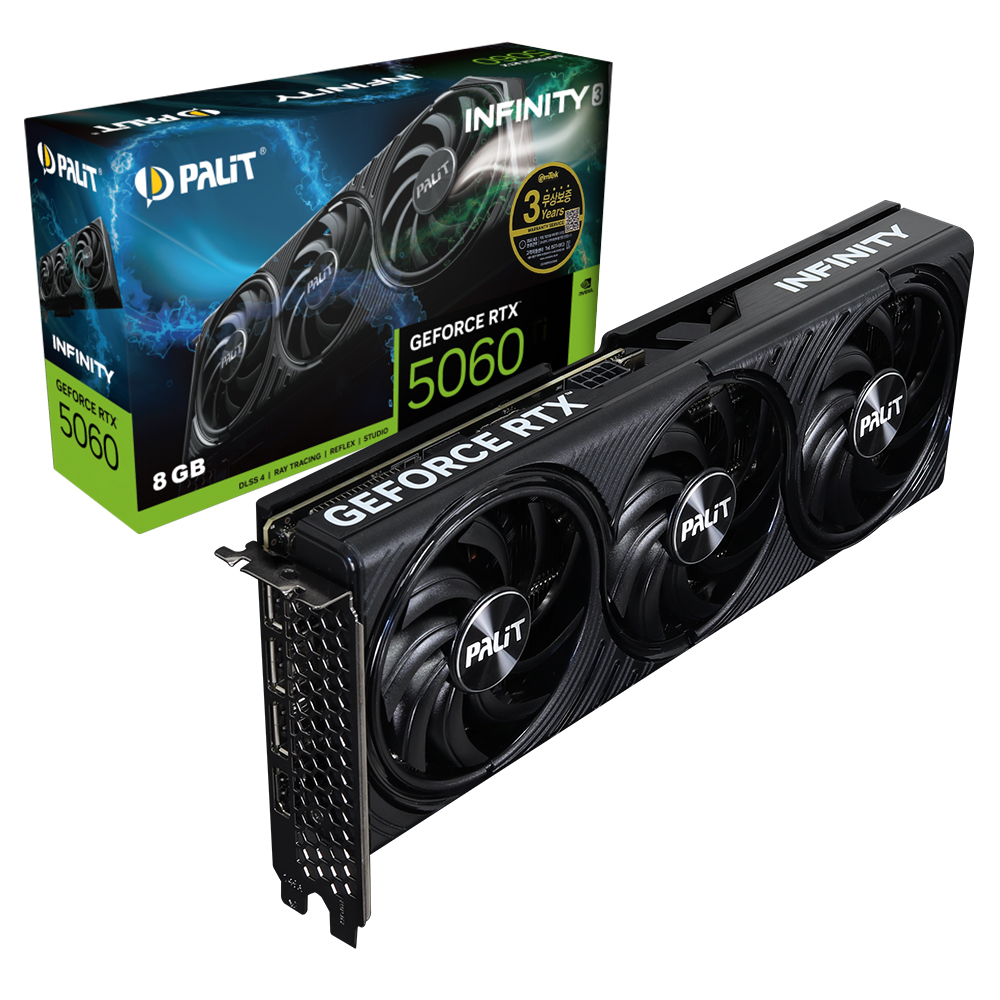 PALIT 지포스 RTX 5060 INFINITY 3 D7 8GB 이엠텍_이미지