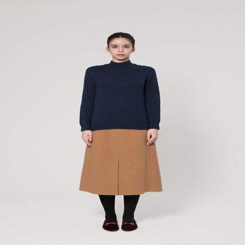 유닛 라쿤 블렌드 모크넥 니트 풀오버 UFJ KMN434N_이미지