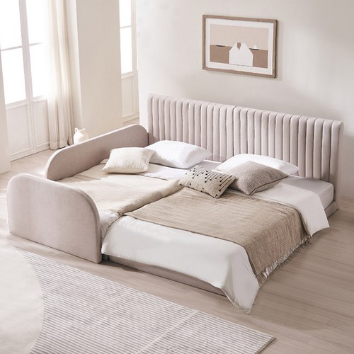 삼익가구 더문 패밀리침대 SS+Q+가드+풋보드 (양모라텍스7존독립)_이미지