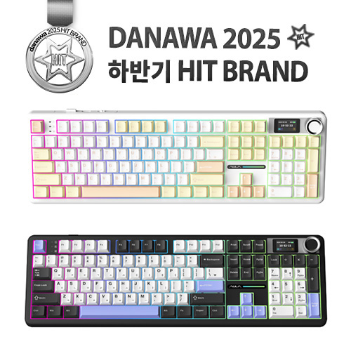 AULA F108 PRO 유무선 기계식 치즈 화이트 한글 (저소음 바다축)_이미지