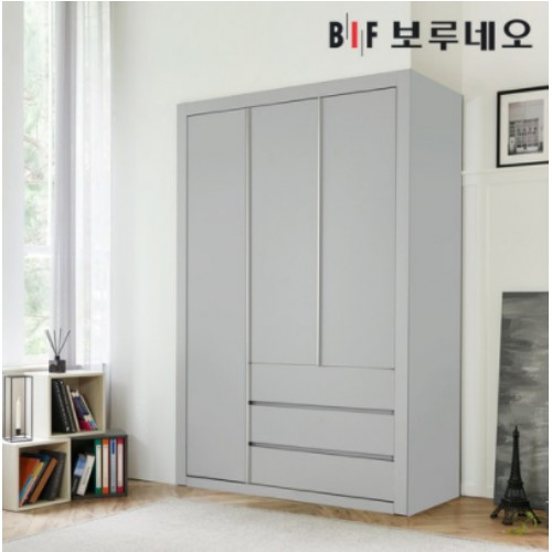 BIF보루네오 네오 3단서랍 여닫이 작은방 붙박이장 (160cm)_이미지