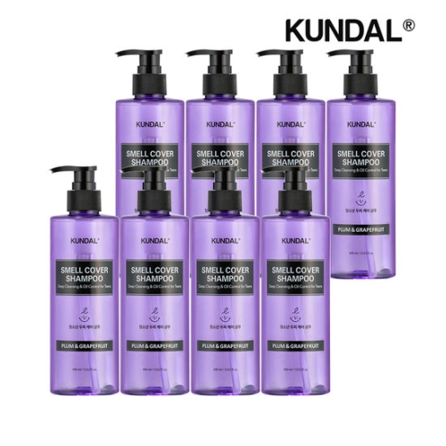 쿤달 스멜커버 청소년 샴푸 플럼앤그레이프프룻 400ml (8개)_이미지
