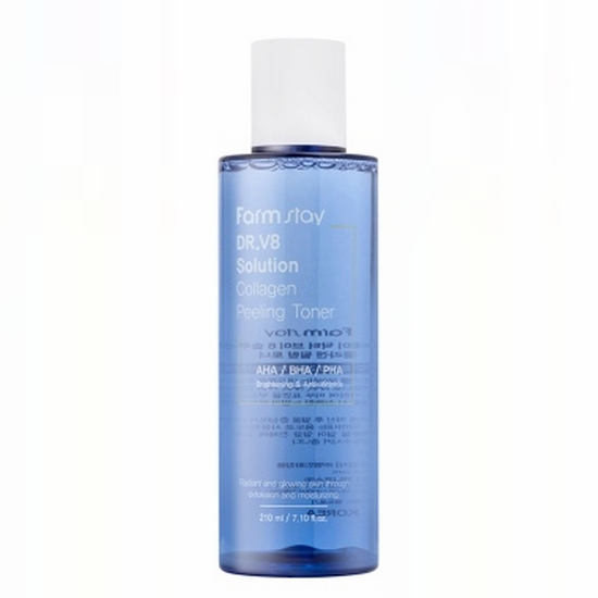 팜스테이 닥터 브이 8 솔루션 콜라겐 필링 토너 210ml