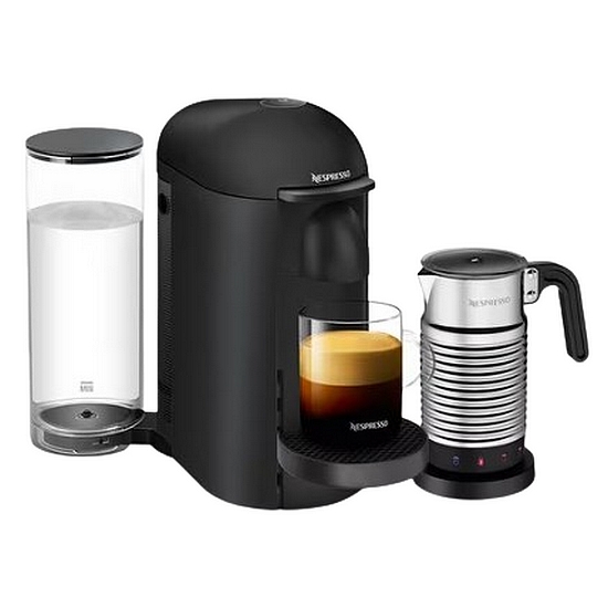 네스프레소 버츄오 플러스 GCB2 + 에어로치노4 (매트블랙)_이미지