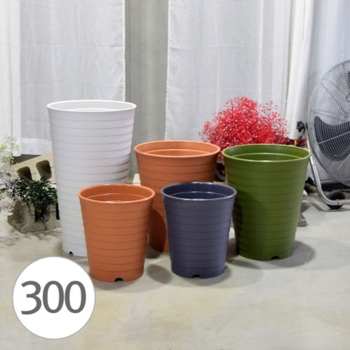 식물AS 색상  그레이  대형 플라스틱화분  라운드300  28x30cm 원형화분 심플화분 대형화분 원통형화분 플라스틱_이미지