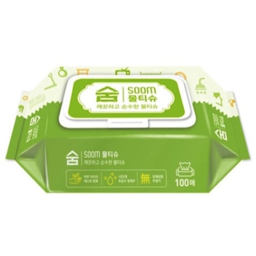 숨 물티슈 캡형 100매