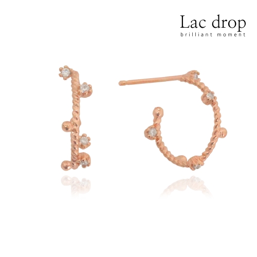  라끄드롭 플라워 로프 실버귀걸이 OYSE19J047