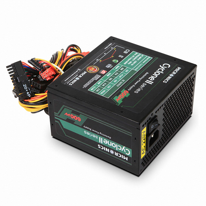 마이크로닉스 Cyclone II 600W +12V Single Rail_이미지