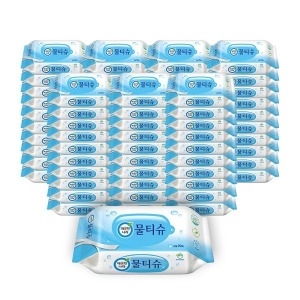 깨끗한나라 페퍼민트 블루 물티슈 리필형 70매 (70팩)_이미지