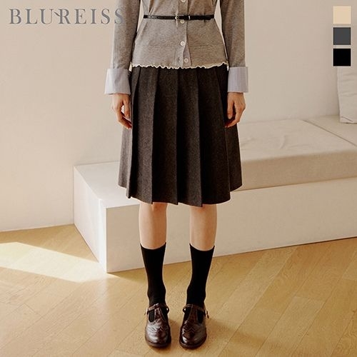 블루레이스 니트플리츠미디스커트_BI5F1SK8151_이미지