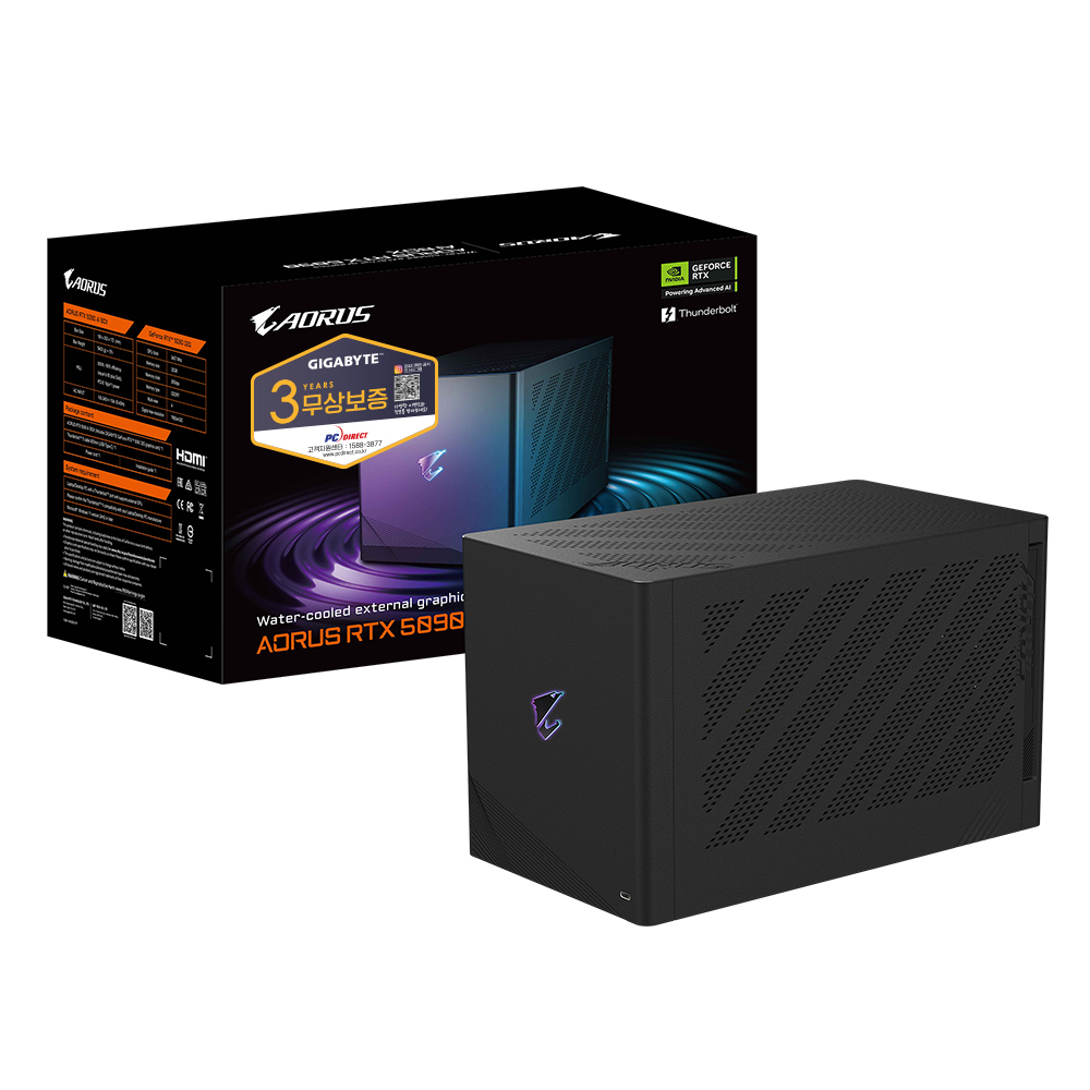 GIGABYTE AORUS 지포스 RTX 5090 AI BOX 피씨디렉트이미지입니다. 누르면 해당 게시물로 새창이동합니다.