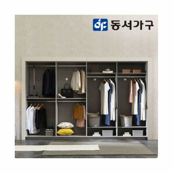 동서가구 유니크 베이직 엠보매트 슬라이딩 붙박이장 (10cm)_이미지