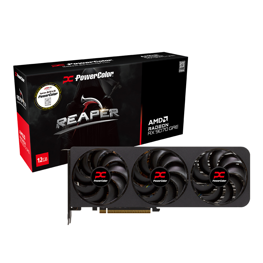 PowerColor 라데온 RX 9070 GRE Reaper D6 12GB 대원씨티에스_이미지
