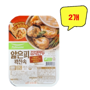 풀무원 얇은피 꽉찬속 김치만두 160g (2개)_이미지
