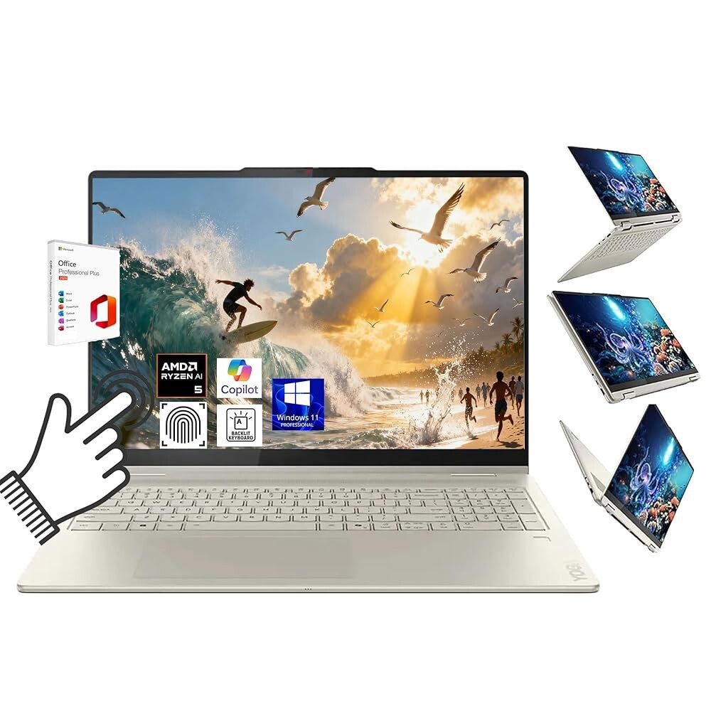 ����� �䰡 7 ���ο� ��Ʈ�� 16��ġ 2K ��ġ��ũ�� AMD ������ AI 5 340 �ִ� 4.8GHz 16GB LPDDR5X 1..