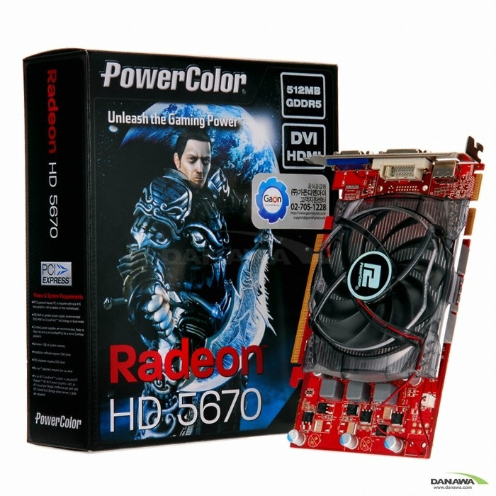 PowerColor �󵥿� HD 5670 ����(��ȣ) HDMI D5 512MB