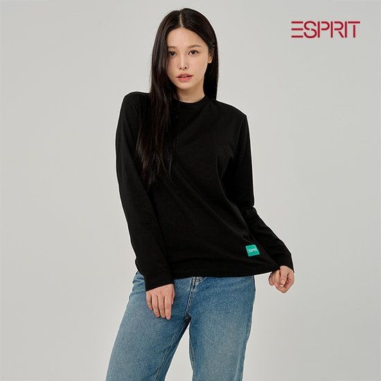 에스프리 사계절 코튼 긴팔티셔츠 남녀공용 2컬러 183921