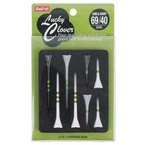 럭키 클로버 플라스틱 골프티 메탈릭 T319 ME