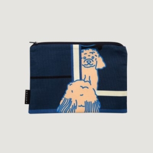 코이코이 Doggie in the mirror small pouch black