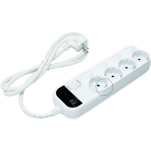 스마트탭 4구 16A LED 전력표시 개별 멀티탭