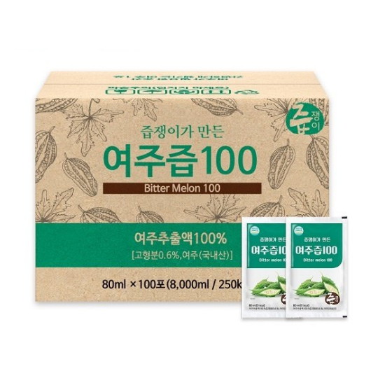 굿모닝비엔에프 즙쟁이 여주즙100 80ml 100포 (1개)_이미지