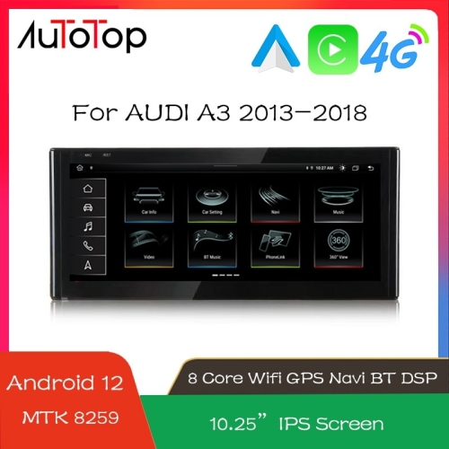 AUTOTOP A3 안드로이드 멀티미디어 자동차 스테레오 라디오 A3 8V 2012-2020 자동 GPS 자동