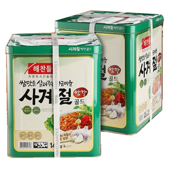 해찬들 사계절 쌈장 골드 14kg (4개)_이미지