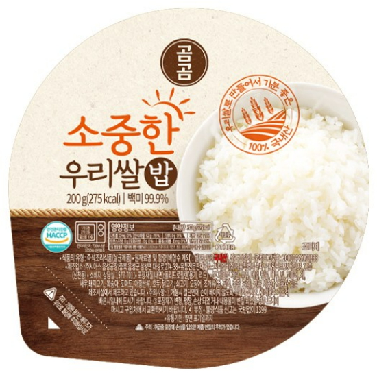 쿠팡 곰곰 소중한 우리쌀 밥 백미 200g (30개)_이미지