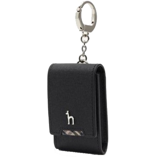 헤지스ACC 퍼피 장식 체크배색 스마트키홀더 HJHO3F287BK_이미지