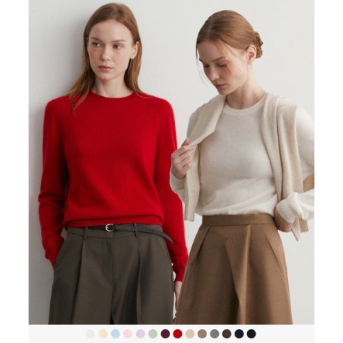 수아레 SUARE WOMEN 보라끌레르X 우먼 캐시미어 100 홀가먼트 니트 14 COLOR SBDAWLKN011 608869