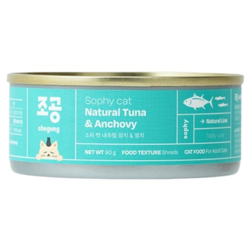조공 소피 캣 내추럴 참치&멸치 90g (12개)_이미지