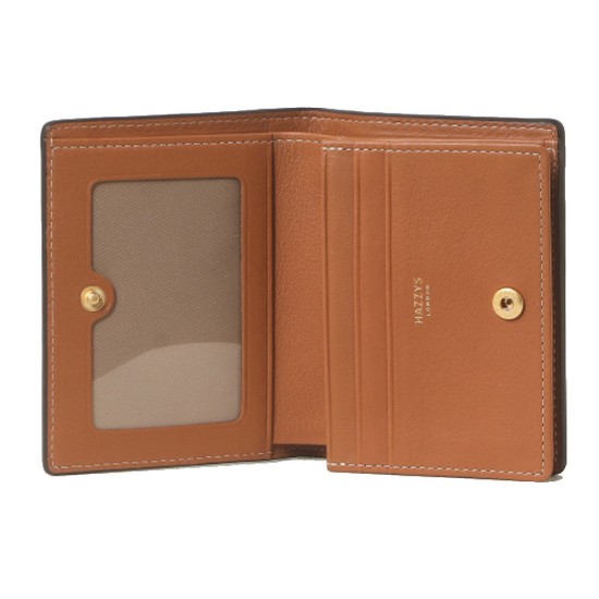 헤지스ACC 브라운 로고패치 소가죽 반지갑 HIWA4E530W1_이미지