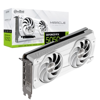 이엠텍 지포스 RTX <b>5050</b> MIRACLE WHITE D6 8GB