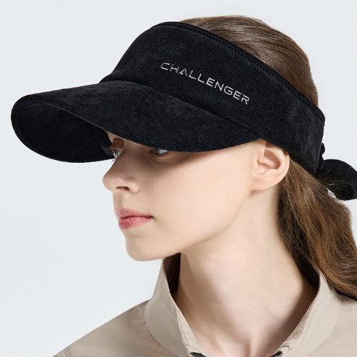 챌린저 코듀로이 리본 탈부착 썬캡 블랙 CHF3WCP6781BK