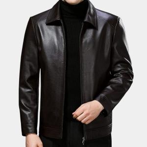 베이직 카라 남성 가죽자켓 클래식무드 봄가을 가죽잠바이미지입니다. 누르면 해당 게시물로 새창이동합니다.