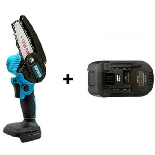 4인치 미니 체인톱 + 디월트 배터리 변환 어댑터