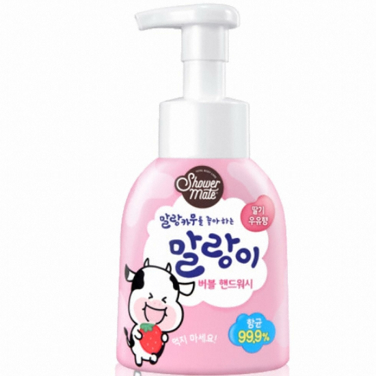 샤워메이트 말랑카우 말랑이 버블 <b>핸드</b><b>워시</b> 딸기우유향 300ml