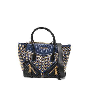 미우미우 패널 퀼팅 아일렛 디테일 토트 백 RN10322A9HF017C_이미지