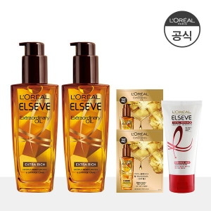 로레알 파리 엑스트라 오디네리 오일100ml 2개+랜덤오일샤쉐 2매