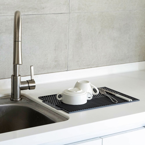 논슬립 식기 건조 트레이 싱크대 실리콘 드라잉 매트