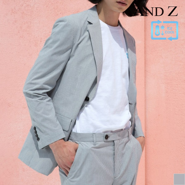 신성통상 앤드지 스트라이프 스판 자켓 BLA2KG1055