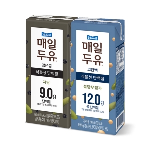 매일유업 매일두유 혼합 검은콩 190ml 24팩+고단백 190ml 24팩_이미지