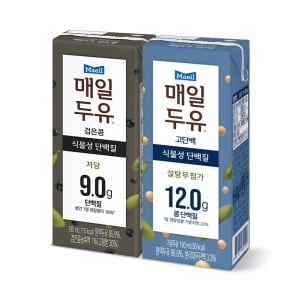 <b>매일</b>유업 <b>매일</b><b>두유</b> 혼합 검은콩 190ml 24팩+고단백 190ml 24팩