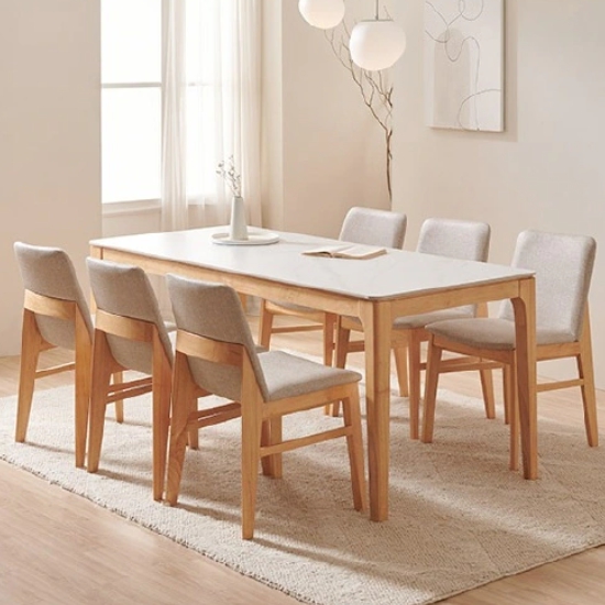 삼익가구 어썸 통세라믹 원목 식탁 1800 (의자6개)