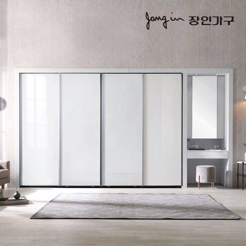 장인가구 아이브 드홈 글로우 슬라이딩 파우더 붙박이장 (5cm)_이미지