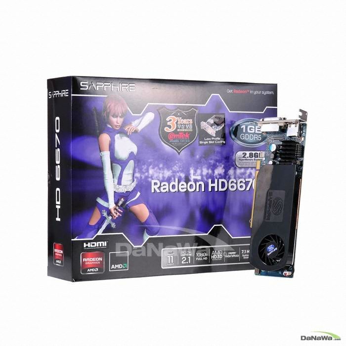 SAPPHIRE �󵥿� HD 6670 HM D5 1GB LP
