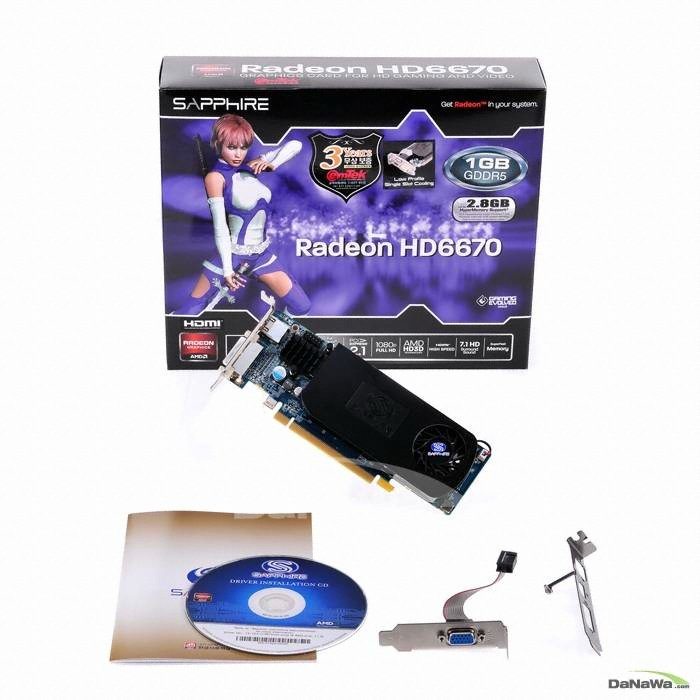 SAPPHIRE 라데온 HD 6670 HM D5 1GB LP_이미지