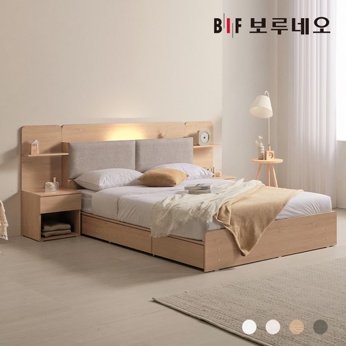 BIF보루네오 리오Po 3서랍 수납 호텔 침대 Q+협탁2개이미지입니다. 누르면 해당 게시물로 새창이동합니다.