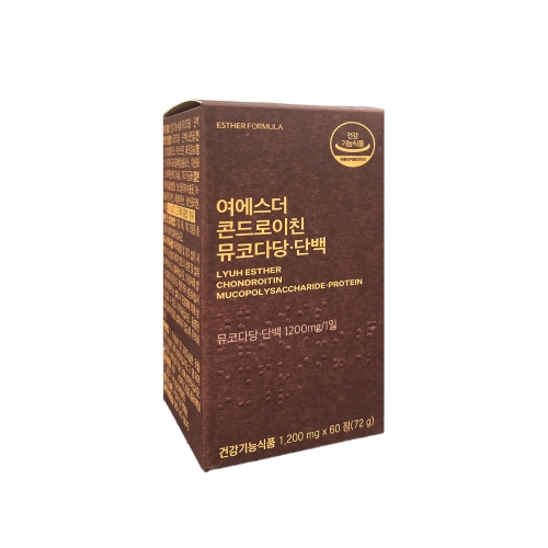 에스더포뮬러 여에스더 콘드로이친 뮤코다당 단백 60정이미지입니다. 누르면 해당 게시물로 새창이동합니다.
